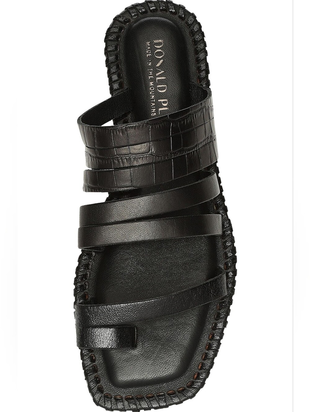 Emmaline Croc Embossed Strappy Sandal Donald Pliner 8.5